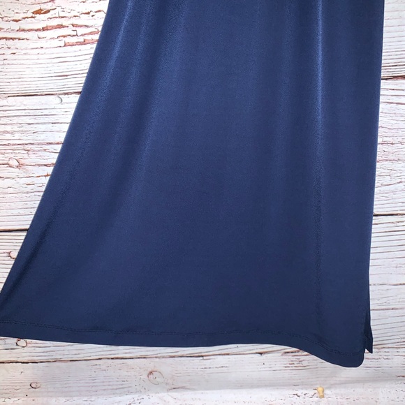 BCBG MaxAzria Halter Maxi Dress Dark Blue Size M - Picture 7 of 8